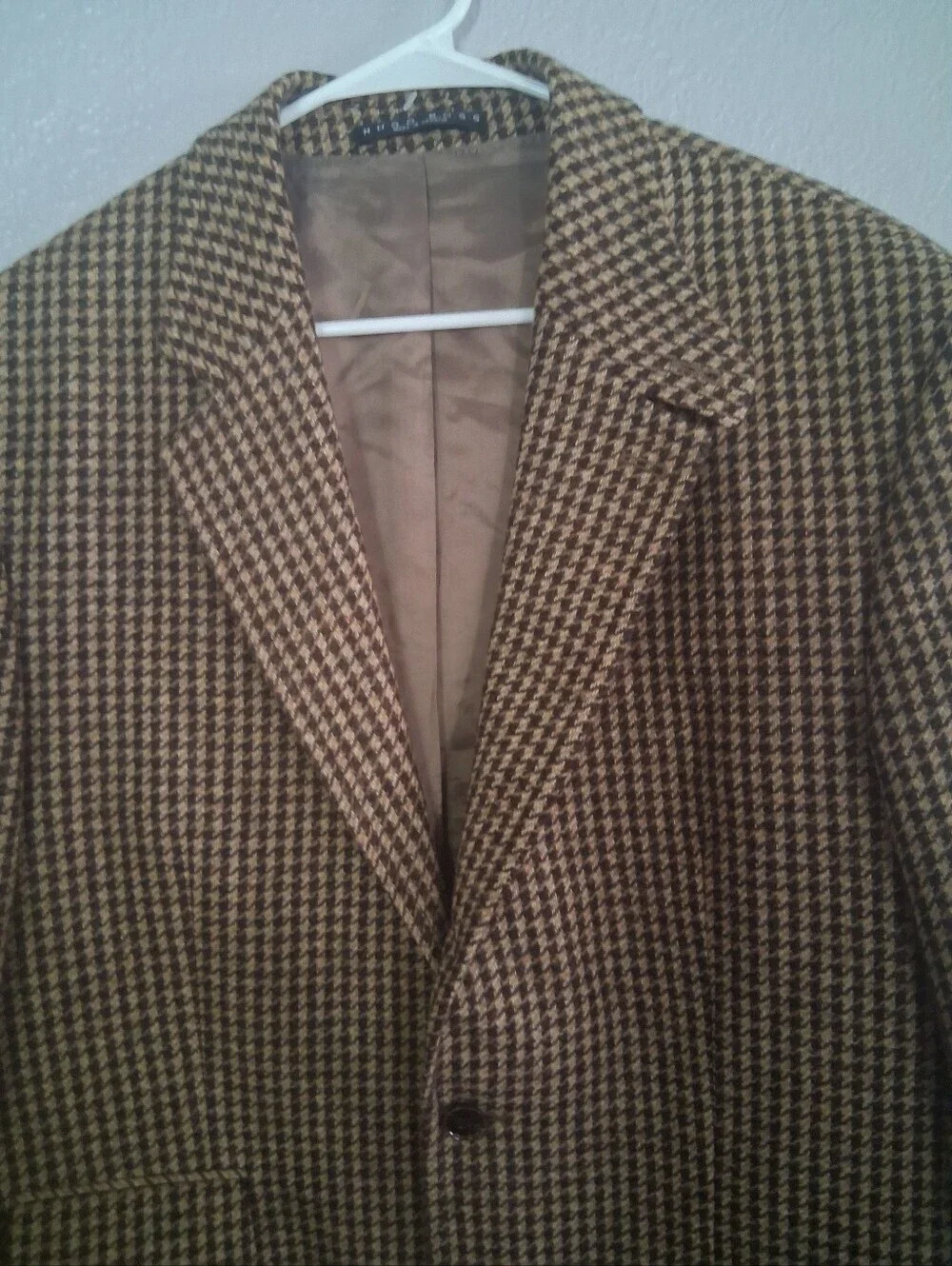 Hugo Boss Delon Houndstooth Blazer 44L jacket sport coat 100% Schurwolle Virgin